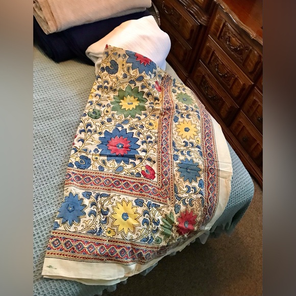 Flaw Beautiful Vibrant Color Cotton Twin Size Bedding Made In Pakistan Karavan - Picture 4 of 13